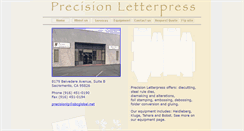 Desktop Screenshot of precisionletterpress.com